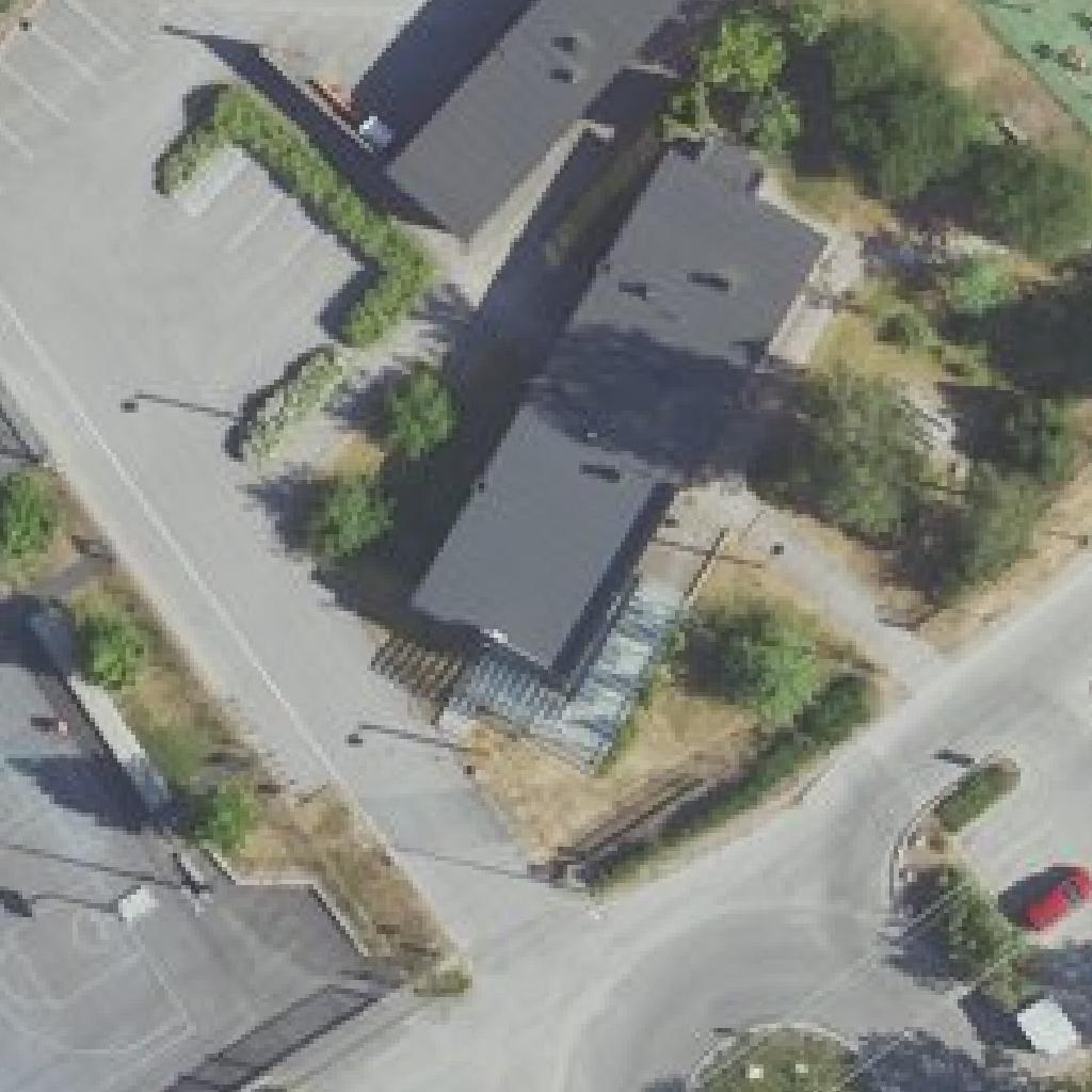 Espoon Akilleksen kahvila: terassi ilmakuvassa, Espoo