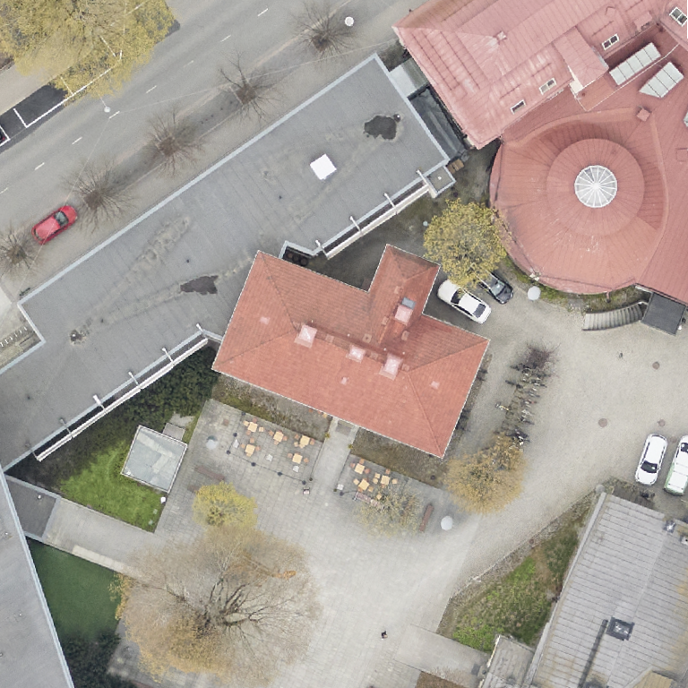 Kahvila Sirius: terassi ilmakuvassa, Turku