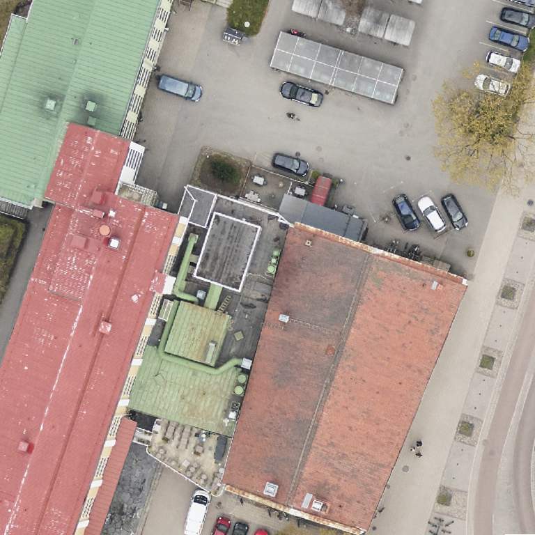 Proffan kellari: terassi ilmakuvassa, Turku