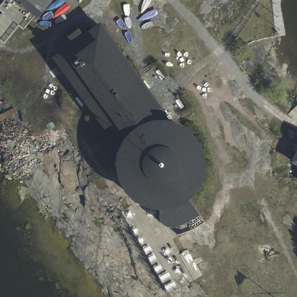HSS Paviljonki: terassi ilmakuvassa, Helsinki