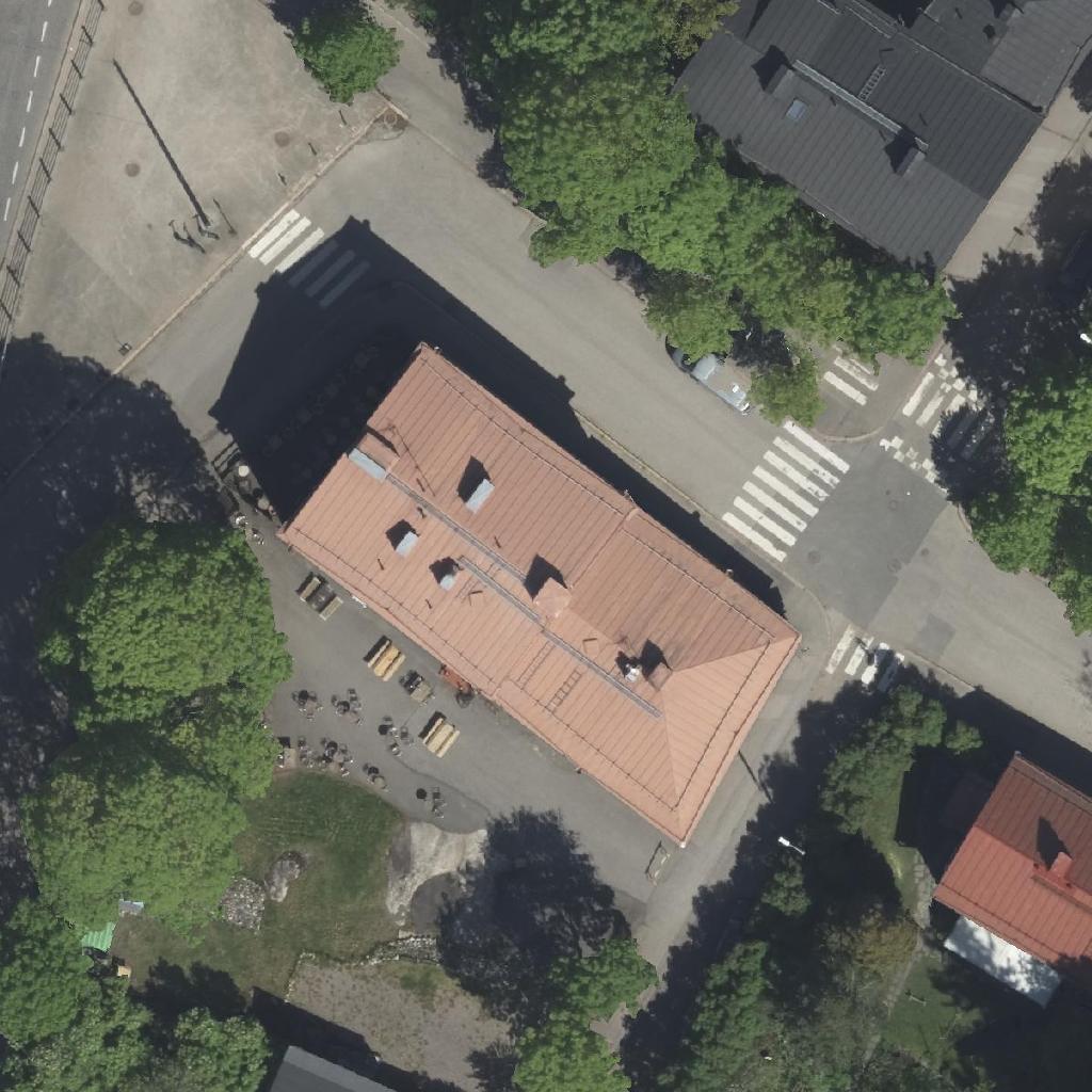 Bar Oljenkorsi: terassi ilmakuvassa, Helsinki