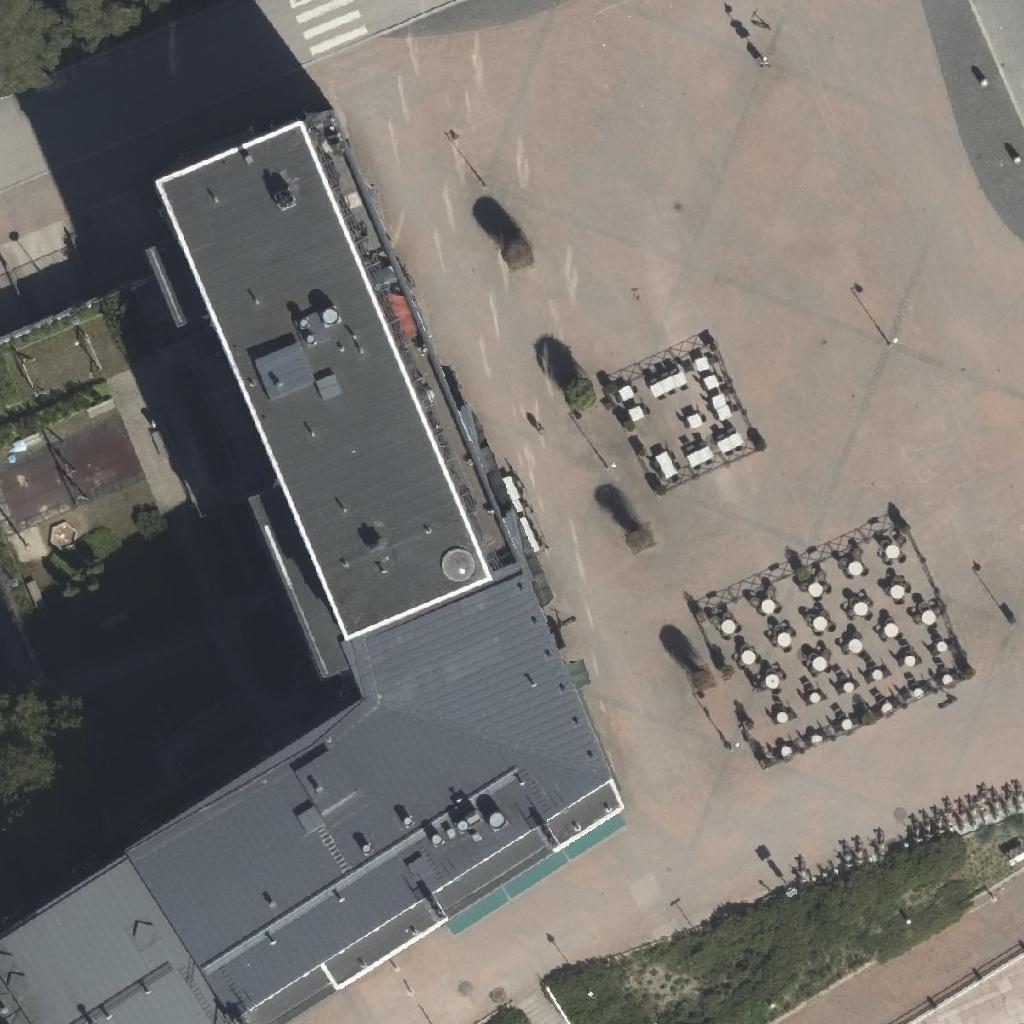 Ravintola Mayur: terassi ilmakuvassa, Helsinki
