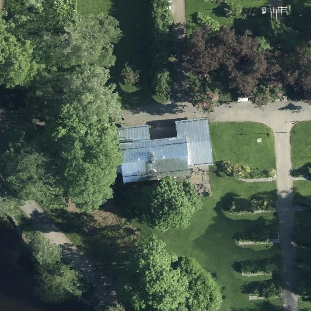 Kahvila Arboretum: terassi ilmakuvassa, Tampere