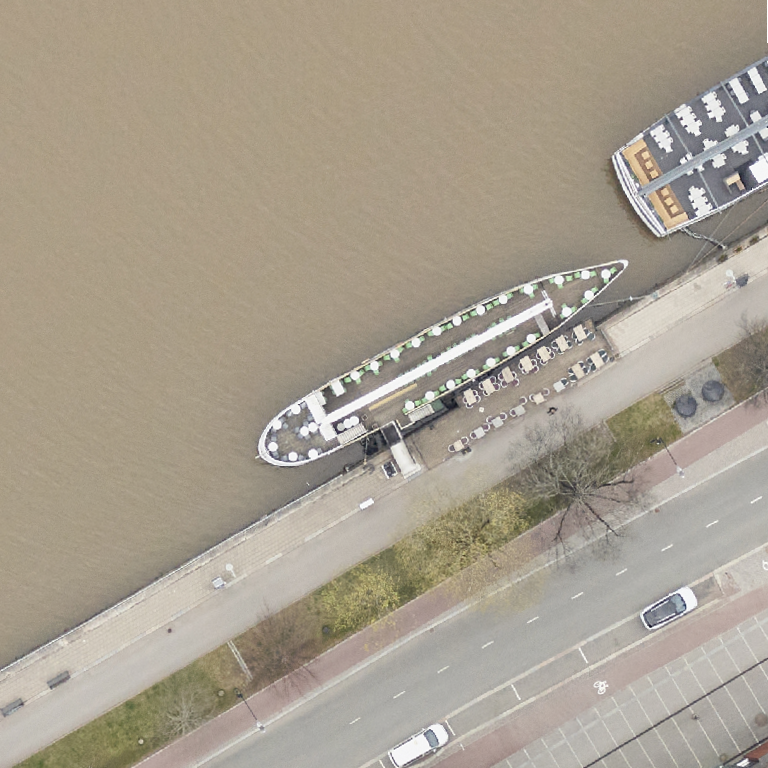 M/S Katarina: terassi ilmakuvassa, Turku