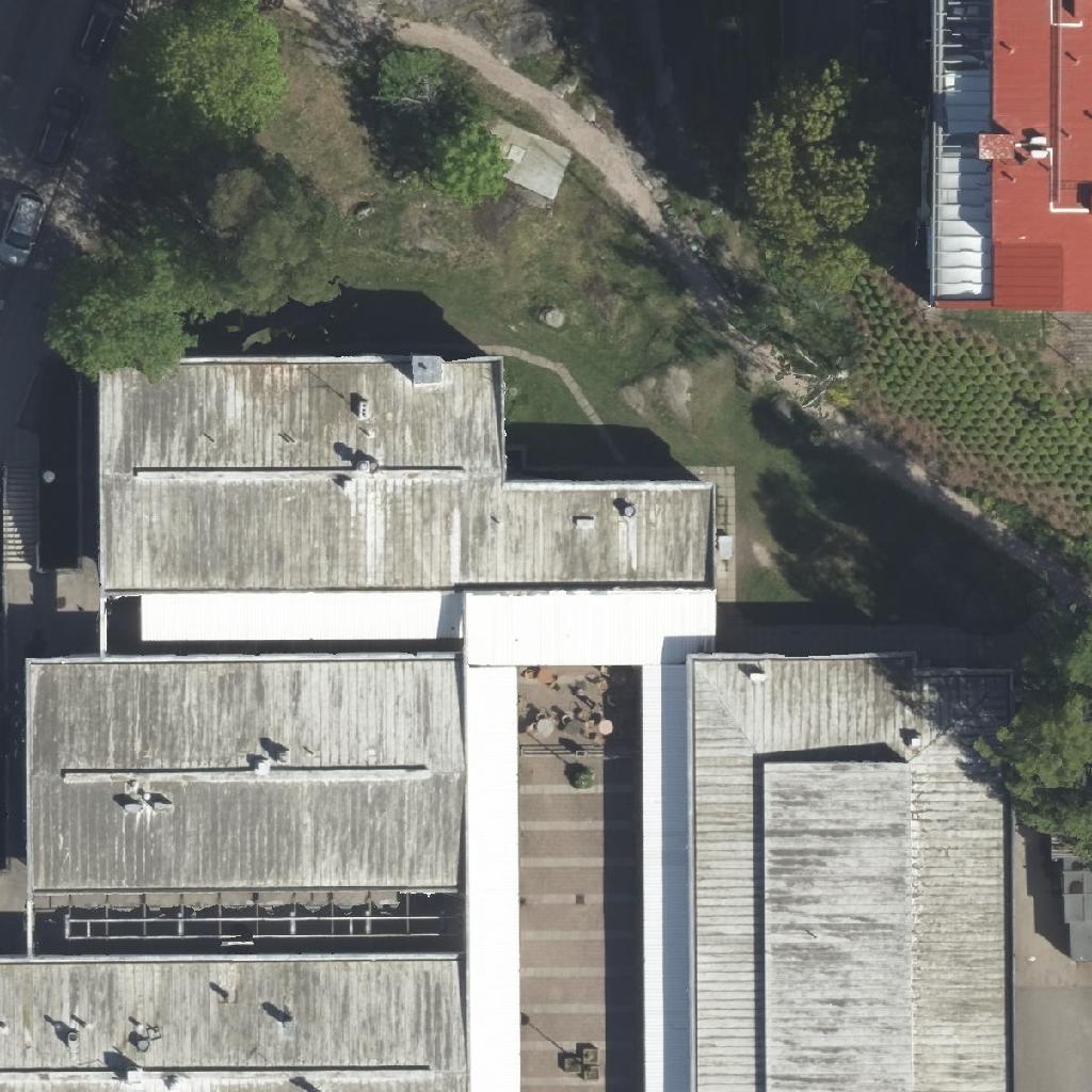 Ravintola Kuparilyhty: terassi ilmakuvassa, Helsinki