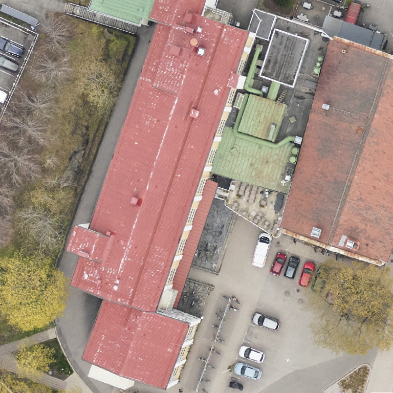 Assarin ullakko: terassi ilmakuvassa, Turku
