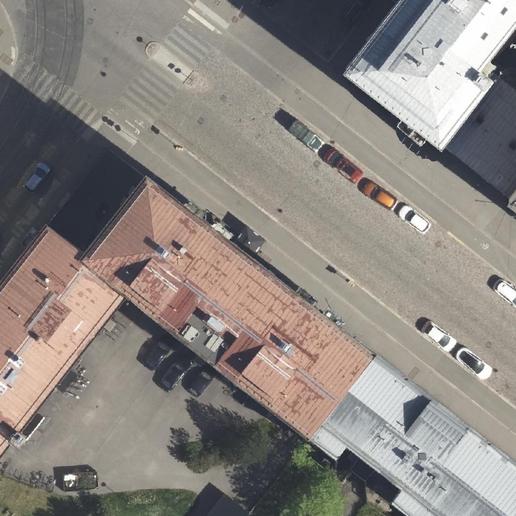 Ateljé Finne: terassi ilmakuvassa, Helsinki