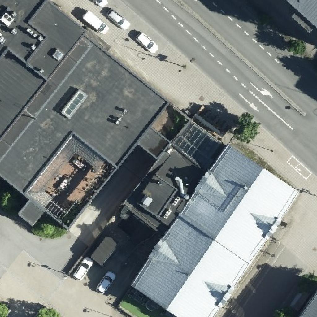 Siipiweikot Tampella: terassi ilmakuvassa, Tampere