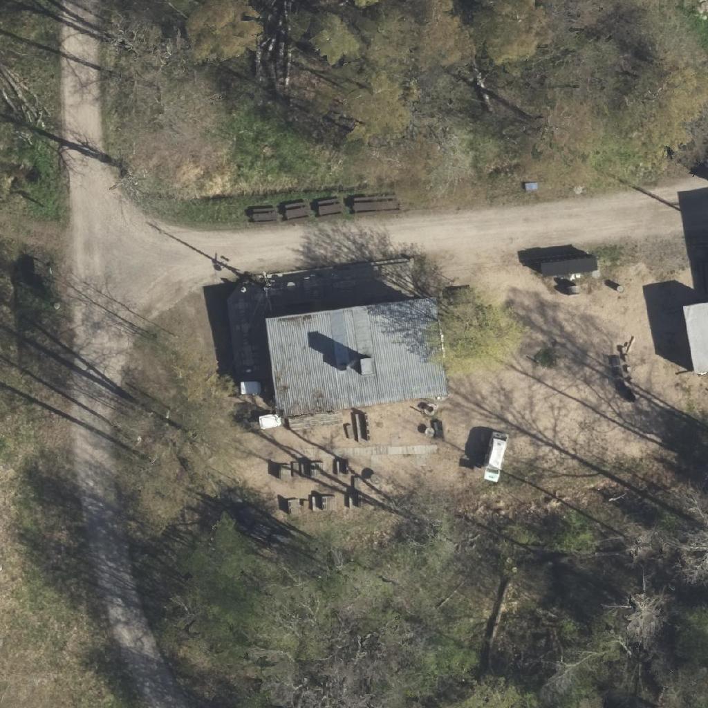 Jäätelökahvila Paja: terassi ilmakuvassa, Helsinki