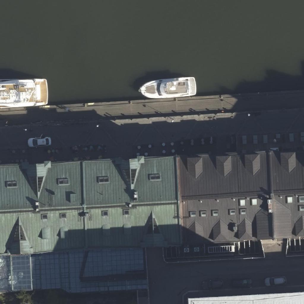 Ravintolalaiva Walrus: terassi ilmakuvassa, Helsinki