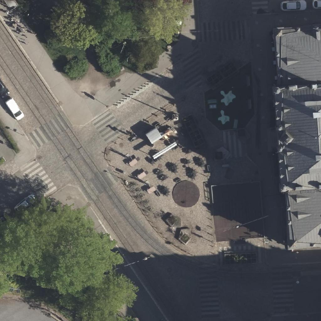 Terassialue Le Coucou Vert: terassi ilmakuvassa, Helsinki