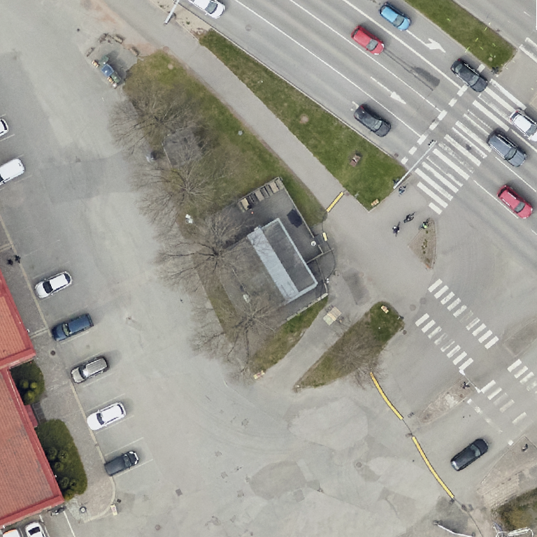 Koulukadun Grilli: terassi ilmakuvassa, Turku