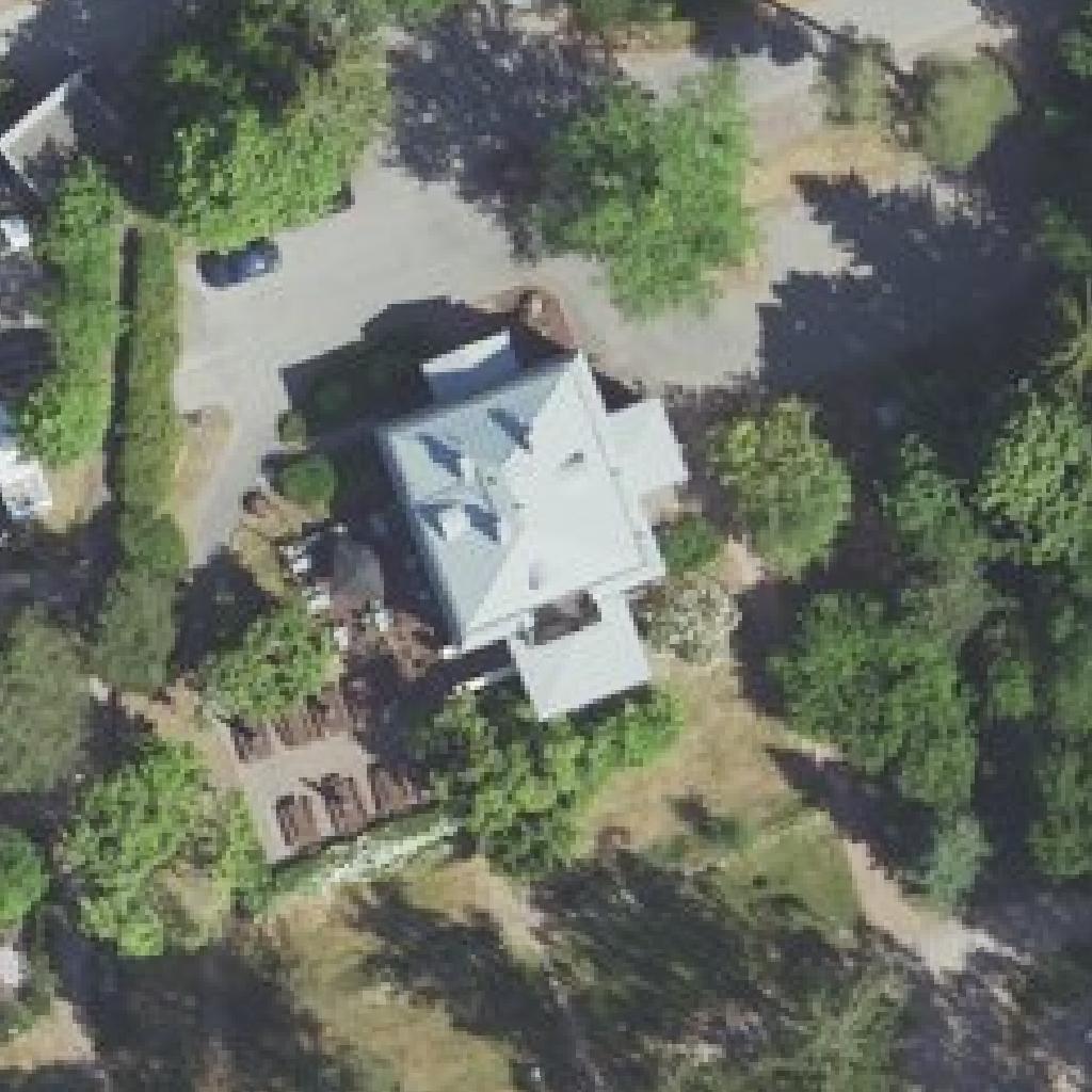 Villa Pentry: terassi ilmakuvassa, Espoo