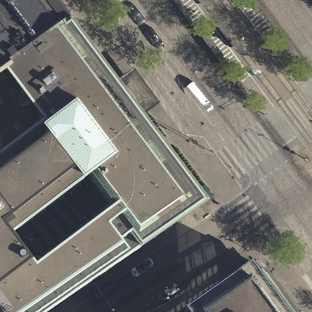 Kuusi palaa: terassi ilmakuvassa, Helsinki