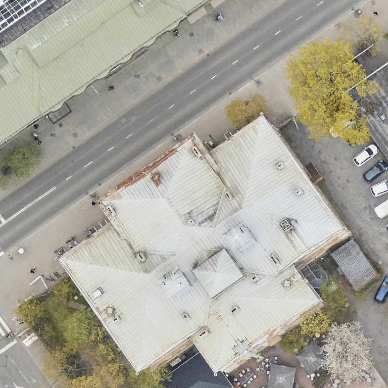 Panimoravintola Koulu: terassi ilmakuvassa, Turku