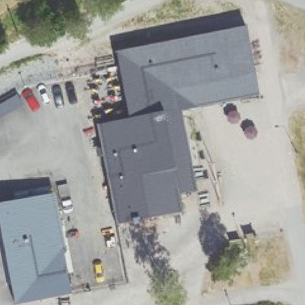 Kahvila Palomaja: terassi ilmakuvassa, Vantaa
