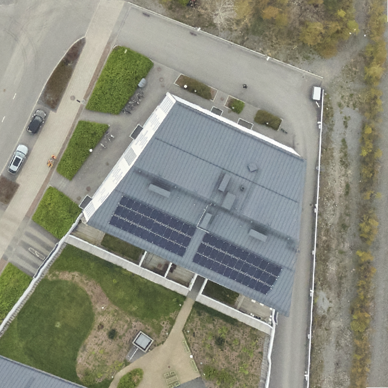 Kortteliravintola Linnakulma: terassi ilmakuvassa, Turku