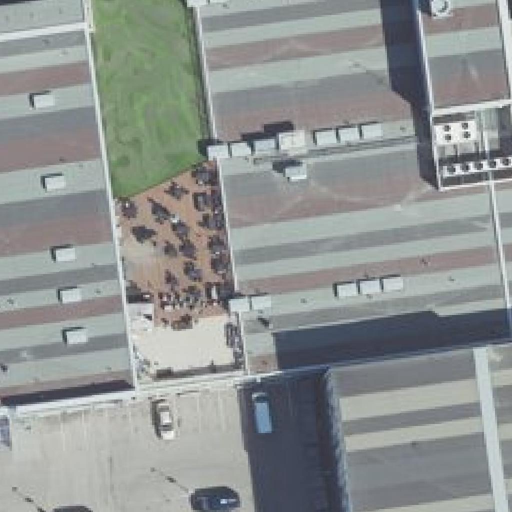 Vaappuva Ankka: terassi ilmakuvassa, Espoo
