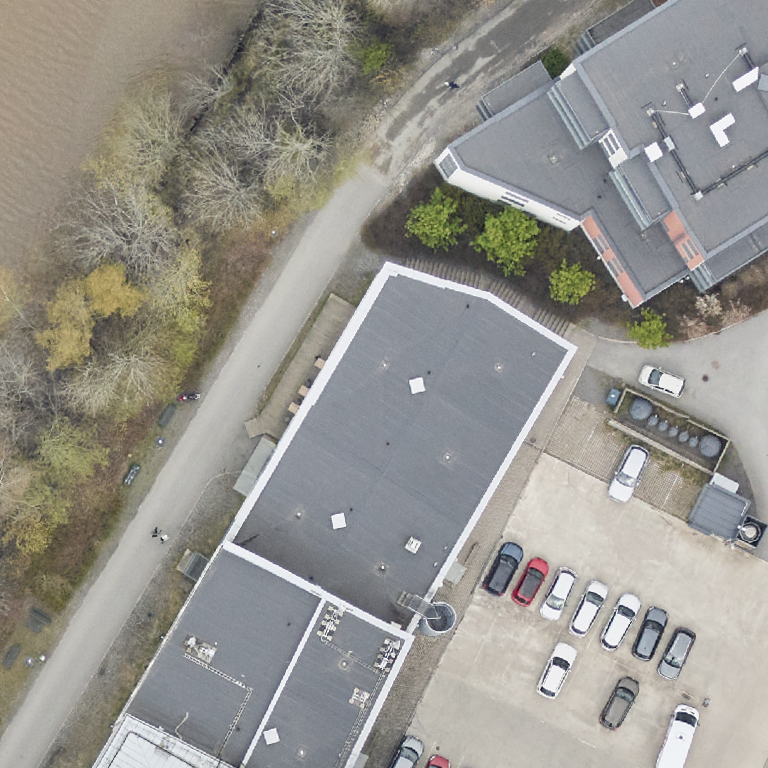 Aura Yangtze: terassi ilmakuvassa, Turku