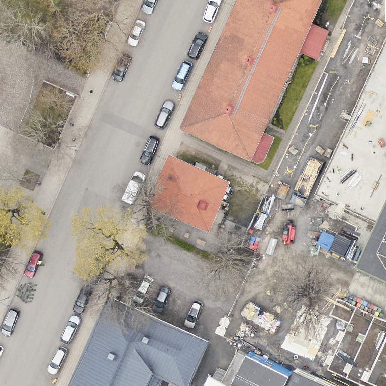 Lilla Neapolitan: terassi ilmakuvassa, Turku