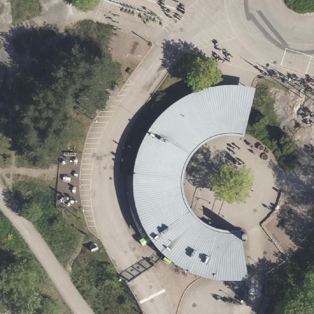 Korkeasaaren ravintolat: terassi ilmakuvassa, Helsinki